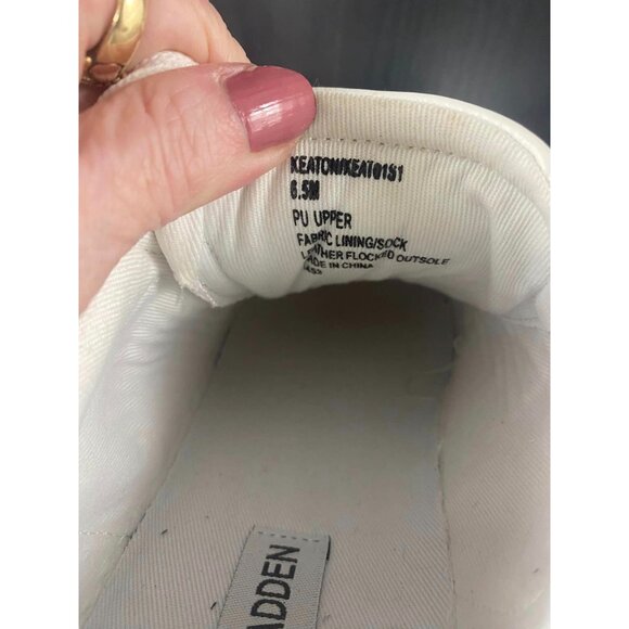Steve Madden Womens White & Metallic Sneakers Size 6.5M - Picture 4 of 6